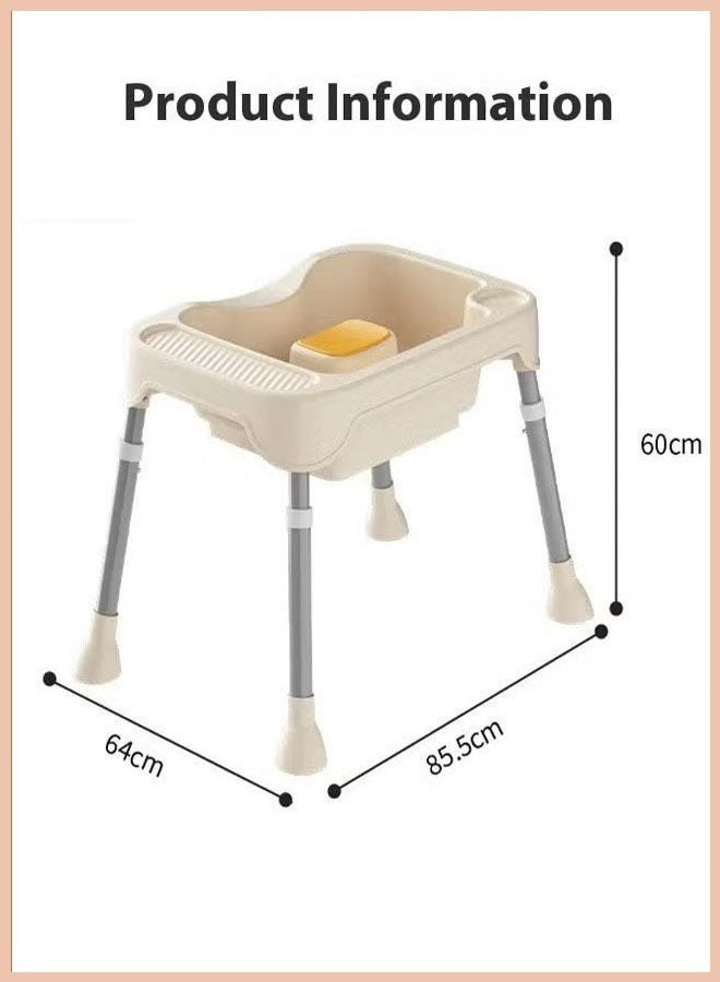 Aimayapet Hair Washing Basin, Hairwashing Tray, Mobile Adjustable Height Hair Washing Basin for Bedridden & Elderly, Portable Shampoo Bowl for Home Use with  Drain Hose, Hair Washing Station for Seniors, Pregnant Women, Baby - Image 2